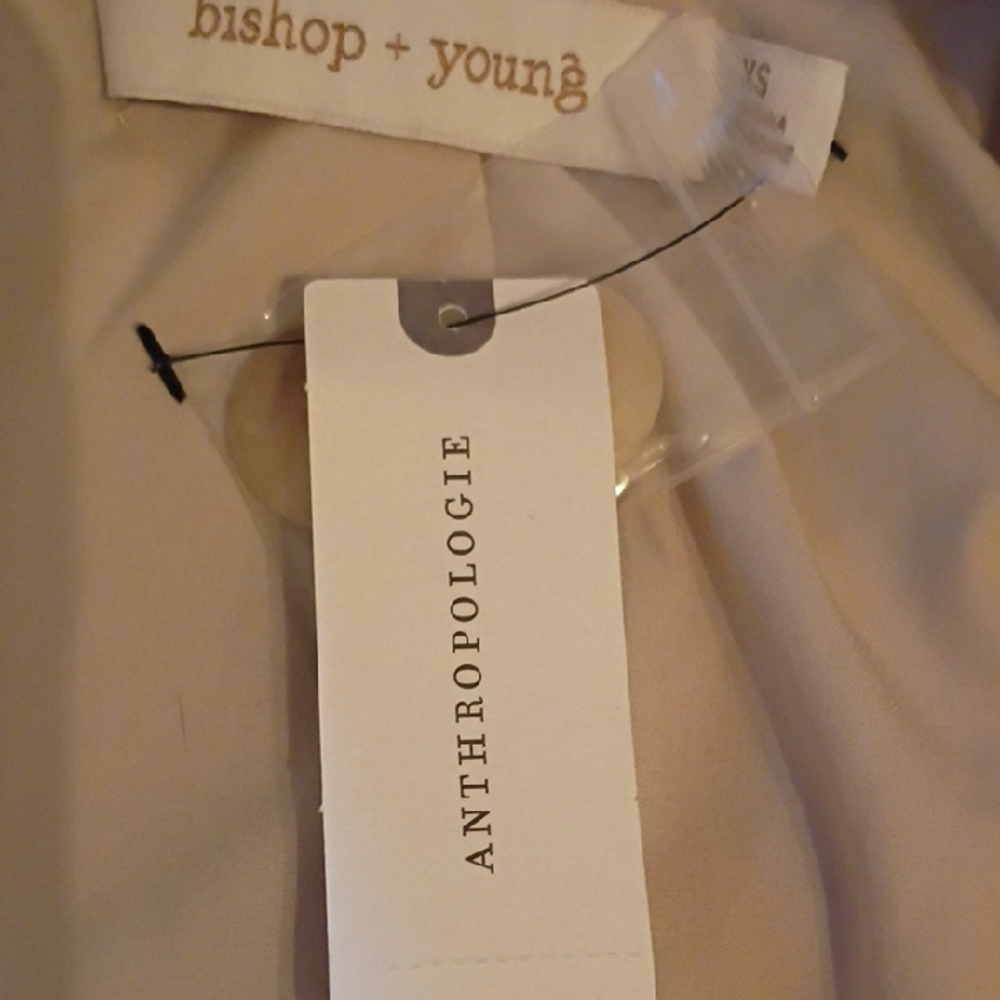 NWT Bishop + young ( Anthropologie)  Double-Breasted Rosey/ Salmon  Blazer. - Picture 9 of 11